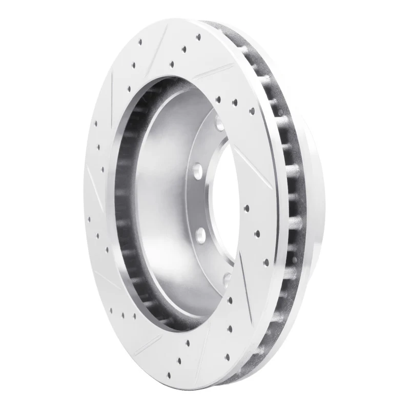 R1 99-99 Ford F-350 Super Duty 4WD Front Right Drilled & Slotted Silver Brake Rotor - Image 5