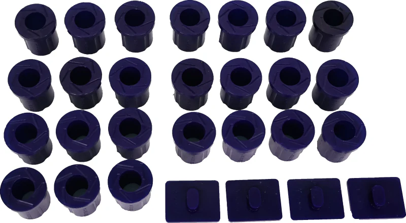 SuperPro 1967-1980 Toyota Land Cruiser Base Rear Leaf Spring and Slipper Pad Bushing Kit - Image 2