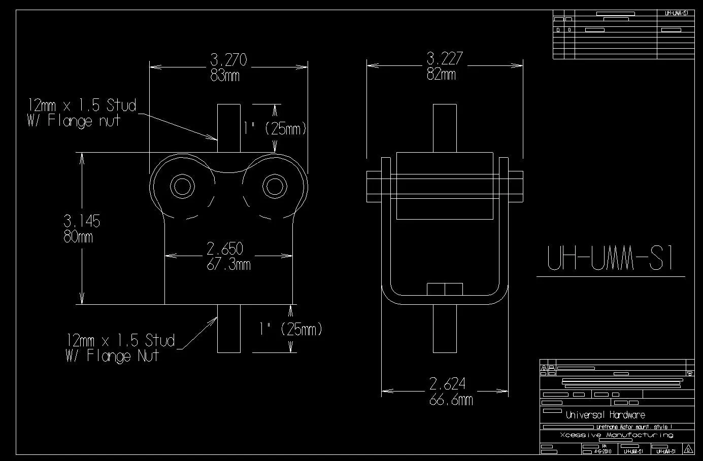 Urethane Motor Mount - UH-UMM-S1 - Image 3
