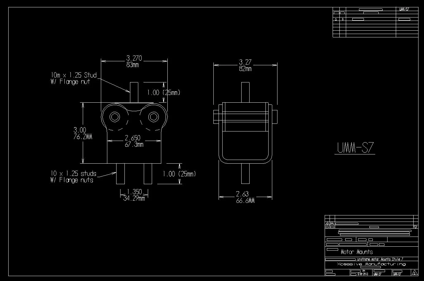 Urethane Motor Mount - UH-UMM-S7 - Image 3