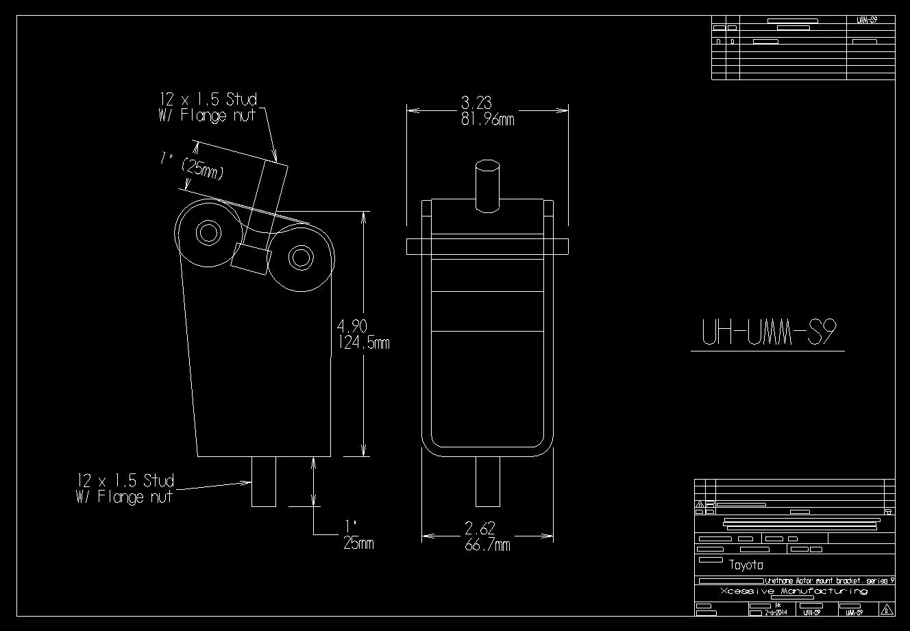 Urethane Motor Mount - UH-UMM-S9 - Image 3