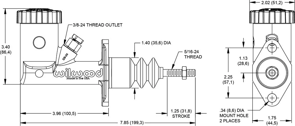 Wilwood - 3/4" Bore W/ Reservoir - Image 3